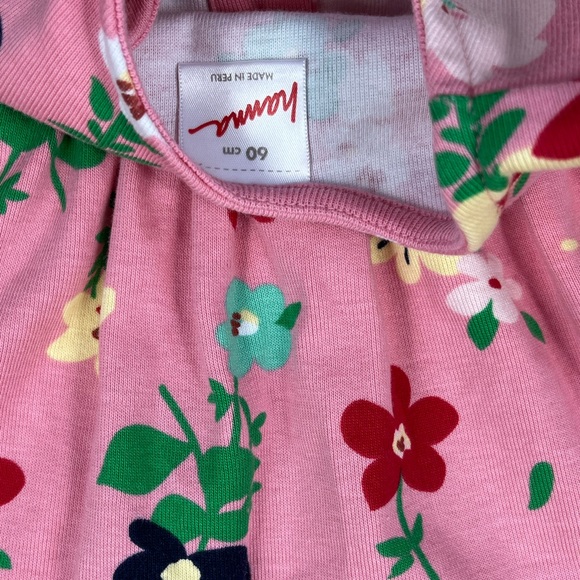 Hanna Andersson Pink Floral Dress 60 cm - Picture 3 of 4